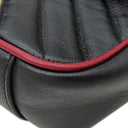 グッチ GUCCI GGマーモント スモール ショルダー 446744 ブラック×ベージュ×レッド レザー ショルダーバッグ ゴールド金具 黒 赤