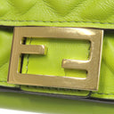 フェンディ FENDI バゲット マイクロトリフォールド ウォレット 8M0395 AAJD F1JCP ワサビ レザー 三つ折り財布 ゴールド金具 コンパクト財布