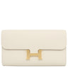 エルメス HERMES コンスタンス トゥーゴー クレ ヴォーエプソン 長財布 ゴールド金具 オフホワイト