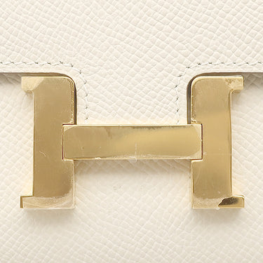 エルメス HERMES コンスタンス トゥーゴー クレ ヴォーエプソン 長財布 ゴールド金具 オフホワイト