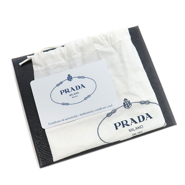 プラダ PRADA ロゴ ジャガード 1MH523 CORDA×BRUCIA キャンバス レザー