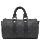 ルイヴィトン LOUIS VUITTON キーポル バンドリエール 25 M46271 モノグラムエクリプス レザー モノグラムエクリプスリバースキャンバス 2WAYバッグ シルバー金具 黒 ショルダー ハンドバッグ