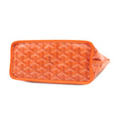ゴヤール GOYARD アンジュミニ オレンジ PVCコーティングキャンバス ゴヤールディンキャンバス シュヴロッシュカーフスキン トートバッグ シルバー金具 ヘリンボーン リバーシブル