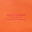 ゴヤール GOYARD アンジュミニ オレンジ PVCコーティングキャンバス ゴヤールディンキャンバス シュヴロッシュカーフスキン トートバッグ シルバー金具 ヘリンボーン リバーシブル
