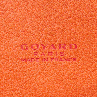 ゴヤール GOYARD アンジュミニ オレンジ PVCコーティングキャンバス ゴヤールディンキャンバス シュヴロッシュカーフスキン トートバッグ シルバー金具 ヘリンボーン リバーシブル