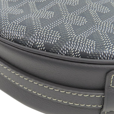 ゴヤール GOYARD ヒロンデル HIRONDPMLTY51CL51P グレー レザー ゴヤールディンキャンバス シュヴロッシュカーフスキン ショルダーバッグ シルバー金具 ヘリンボーン柄