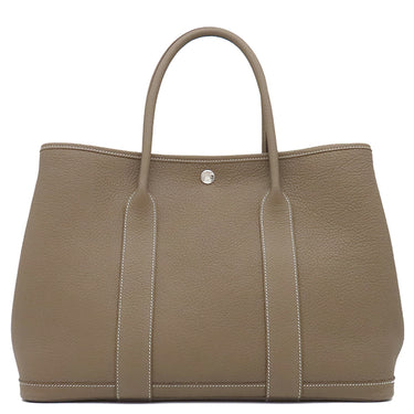 エルメス HERMES ガーデンパーティー PM エトゥープ ネゴンダ トートバッグ シルバー金具 グレージュ