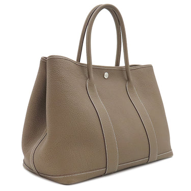 エルメス HERMES ガーデンパーティー PM エトゥープ ネゴンダ トートバッグ シルバー金具 グレージュ