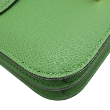 エルメス HERMES コンスタンス3 ミニ ミロワール ヴェールユッカ ヴォーエプソン ショルダーバッグ ゴールド金具 緑