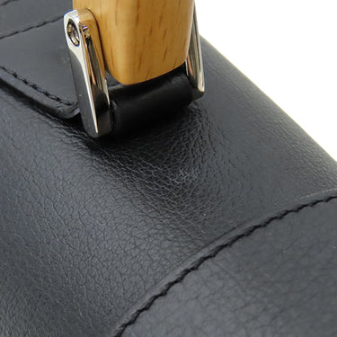 ゴヤール GOYARD サイゴン ミニ ソフトバッグ ブラック カーフ ゴヤールディンキャンバス シュヴロッシュカーフスキン 2WAYバッグ シルバー金具 ショルダー ハンドバッグ ヘリンボーン柄
