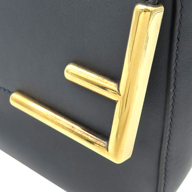 フェンディ FENDI ダブルF チェーンショルダー 8BT297 ネイビー×レッド レザー ショルダーバッグ ゴールド金具 紺 赤 ダブルフェイス