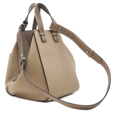 ロエベ LOEWE ハンモックバッグ スモール サンド レザー ソフトグレインカーフ 2WAYバッグ ゴールド金具 ハンドバッグ ショルダーバッグ