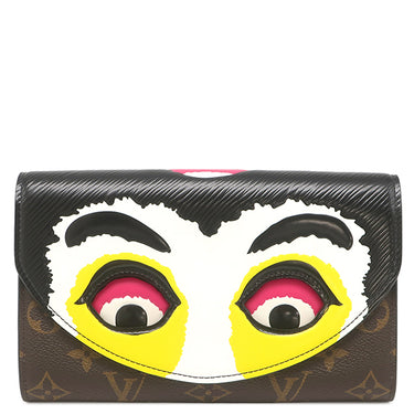 ルイヴィトン LOUIS VUITTON ポシェット カブキマスク M43532 モノグラム×イエロー モノグラムキャンバス チェーンウォレット シルバー金具