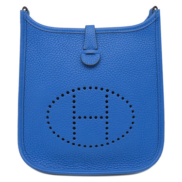 エルメス HERMES エヴリン TPM 16 ブルーゼリージュ トリヨンクレマンス ショルダーバッグ シルバー金具 青