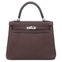 エルメス HERMES ケリー25 内縫い ルージュセリエ トリヨンクレマンス 2WAYバッグ シルバー金具 ショルダー