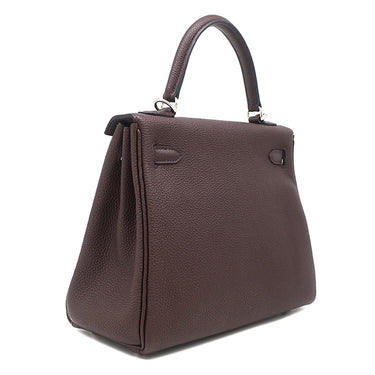 エルメス HERMES ケリー25 内縫い ルージュセリエ トリヨンクレマンス 2WAYバッグ シルバー金具 ショルダー