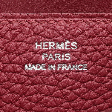 エルメス HERMES ドゴン ロング レクトヴェルソ ルージュグレナ トゴ 長財布 シルバー金具 赤 二つ折り財布