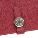 エルメス HERMES ドゴン ロング レクトヴェルソ ルージュグレナ トゴ 長財布 シルバー金具 赤 二つ折り財布