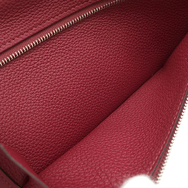 エルメス HERMES ドゴン ロング レクトヴェルソ ルージュグレナ トゴ 長財布 シルバー金具 赤 二つ折り財布