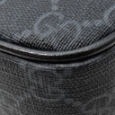 グッチ GUCCI GGスプリーム インターロッキングG 672952 ブラック GGスプリームキャンバス レザー ショルダーバッグ ガンメタル金具 グレー PVC
