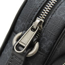 グッチ GUCCI GGスプリーム インターロッキングG 672952 ブラック GGスプリームキャンバス レザー ショルダーバッグ ガンメタル金具 グレー PVC
