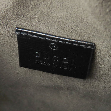 グッチ GUCCI GGスプリーム インターロッキングG 672952 ブラック GGスプリームキャンバス レザー ショルダーバッグ ガンメタル金具 グレー PVC