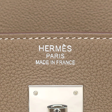 エルメス HERMES バーキン40 エトゥープ トゴ ハンドバッグ シルバー金具 グレージュ 2023年製