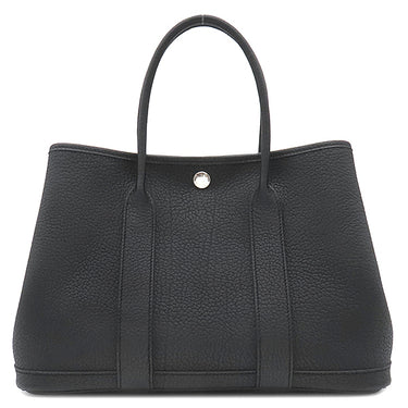 エルメス HERMES ガーデンパーティーTPM ブラック ネゴンダ トートバッグ シルバー金具 黒