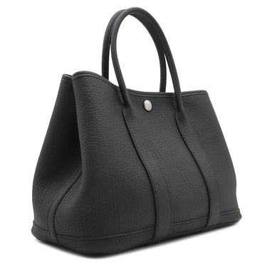 エルメス HERMES ガーデンパーティーTPM ブラック ネゴンダ トートバッグ シルバー金具 黒