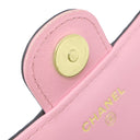 シャネル CHANEL ミニマトラッセ フォンケース ブラック×ピンク ラムスキン ショルダーバッグ ゴールド金具 黒 ココマーク