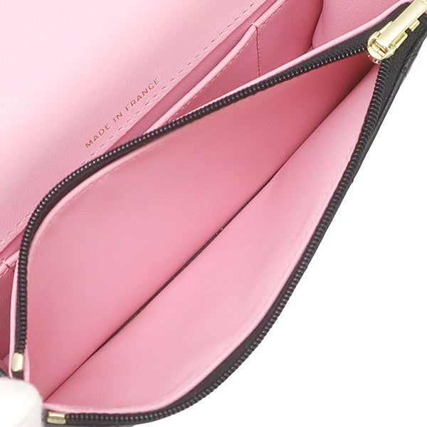 シャネル CHANEL ミニマトラッセ フォンケース ブラック×ピンク