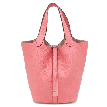 エルメス HERMES ピコタンロックPM ローズアザレ トリヨンクレマンス ハンドバッグ シルバー金具