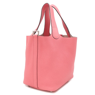 エルメス HERMES ピコタンロックPM ローズアザレ トリヨンクレマンス ハンドバッグ シルバー金具