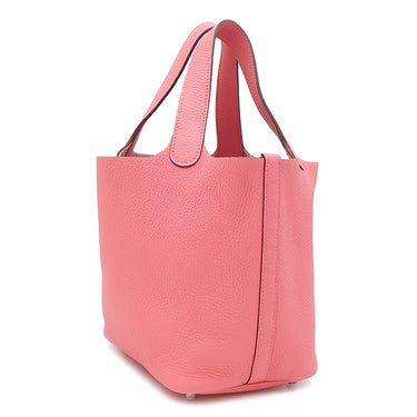 エルメス HERMES ピコタンロックPM ローズアザレ トリヨンクレマンス ハンドバッグ シルバー金具