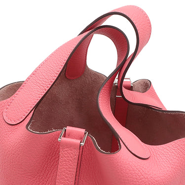 エルメス HERMES ピコタンロックPM ローズアザレ トリヨンクレマンス ハンドバッグ シルバー金具