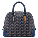 ゴヤール GOYARD ヴァンドーム ミニ VENDO3MINTY12CL12P ネイビーブルー キャンバス ゴヤールディンキャンバス セルヴォンカーフスキン ハンドバッグ シルバー金具 紺 青 ショルダーストラップ欠品