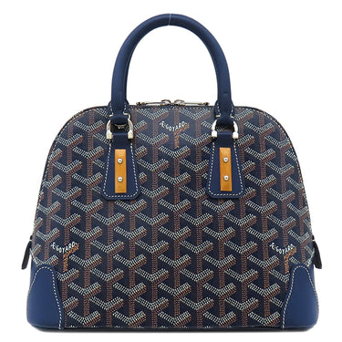 ゴヤール GOYARD ヴァンドーム ミニ VENDO3MINTY12CL12P ネイビーブルー キャンバス ゴヤールディンキャンバス セルヴォンカーフスキン ハンドバッグ シルバー金具 紺 青 ショルダーストラップ欠品