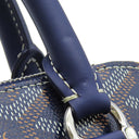 ゴヤール GOYARD ヴァンドーム ミニ VENDO3MINTY12CL12P ネイビーブルー キャンバス ゴヤールディンキャンバス セルヴォンカーフスキン ハンドバッグ シルバー金具 紺 青 ショルダーストラップ欠品