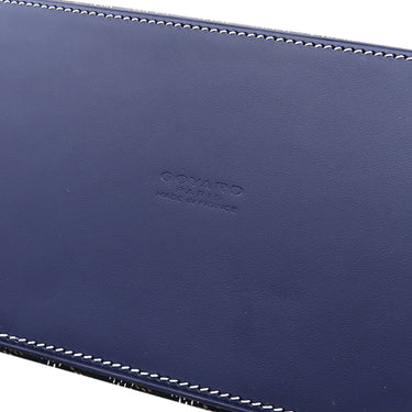 ゴヤール GOYARD ヴァンドーム ミニ VENDO3MINTY12CL12P ネイビーブルー キャンバス ゴヤールディンキャンバス セルヴォンカーフスキン ハンドバッグ シルバー金具 紺 青 ショルダーストラップ欠品