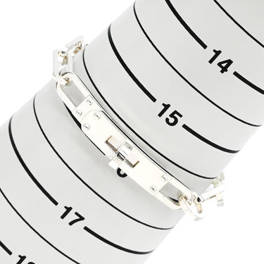 エルメス HERMES ケリー シェーヌ シンプルトゥール H123429B シルバー シルバー925 ＃15 ブレスレット AG925 チェーン ケリークラスプ