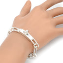 エルメス HERMES ケリー シェーヌ シンプルトゥール H123429B シルバー シルバー925 ＃15 ブレスレット AG925 チェーン ケリークラスプ