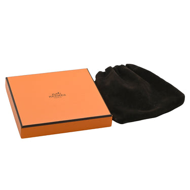 エルメス HERMES バッファローホーン チェーン ペンダント ベージュXブラウン バッファローホーン メタル ラッカー ネックレス オーバル ロングネックレス