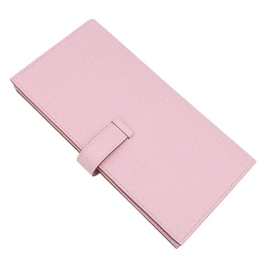 エルメス HERMES ベアンスフレ モーヴシルベストル ヴォーエプソン 長財布 シルバー金具 二つ折り財布