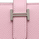 エルメス HERMES ベアンスフレ モーヴシルベストル ヴォーエプソン 長財布 シルバー金具 二つ折り財布