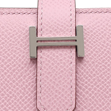 エルメス HERMES ベアンスフレ モーヴシルベストル ヴォーエプソン 長財布 シルバー金具 二つ折り財布