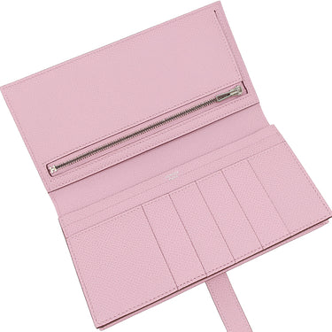 エルメス HERMES ベアンスフレ モーヴシルベストル ヴォーエプソン 長財布 シルバー金具 二つ折り財布