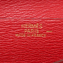 エルメス HERMES ベアンクラシック ルージュヴィフ リザード 長財布 ゴールド金具 赤 二つ折り財布