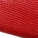 エルメス HERMES ベアンクラシック ルージュヴィフ リザード 長財布 ゴールド金具 赤 二つ折り財布