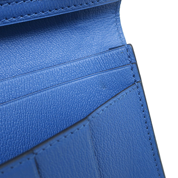 エルメス HERMES ベアンスフレ ブルーゼリージュ アリゲーター 長財布
