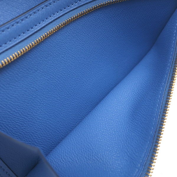 エルメス HERMES ベアンスフレ ブルーゼリージュ アリゲーター 長財布